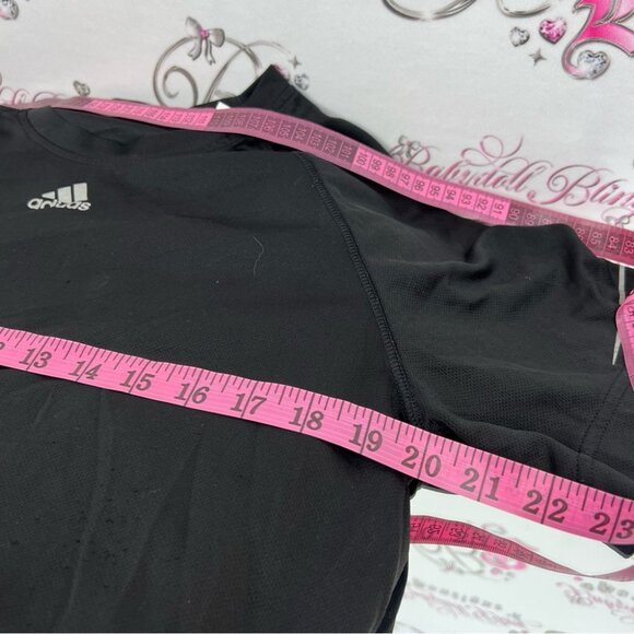 Adidas tshirt tee silver Black Short Sleeve Tee stretchy comfy sporty - Picture 8 of 9